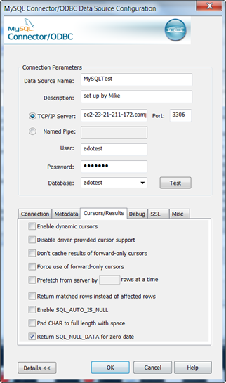 Mysql Odbc 5.2