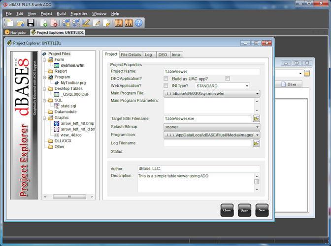 LaCie Rikiki:dBase:Dropbox:dBASE_PLUS_8:Screen Shots:Project Explorer.png